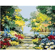 Painting by Numbers - Ornamental Flowers, 40x50 cm, stretched canvas on frame - Painting by Numbers