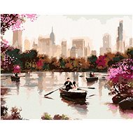Painting by Numbers - Couple on a Boat in New York (Richard Macneil), 80x100 cm, stretched canvas on - Painting by Numbers
