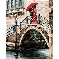 Painting by Numbers - Couple on a Bridge in Venice (Richard Macneil), 80x100 cm, stretched canvas on - Painting by Numbers