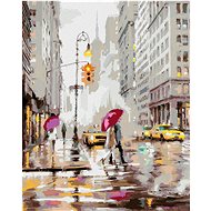 Painting by Numbers - Couple at a Crosswalk in New York (Richard Macneil), 80x100 cm, stretched canv - Painting by Numbers