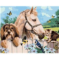 Painting by Numbers - Dog, Horse and Kitten (Howard Robinson), 40x50 cm, unframed and unframed - Painting by Numbers