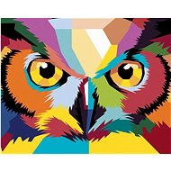 Painting by Numbers - Pop art owl, 80x100 cm, without frame and without canvas switching off - Painting by Numbers