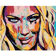 Painting by numbers - Portrait of a coloured woman II, 80x100 cm, off canvas on frame - Painting by Numbers