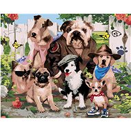 Painting by Numbers - Dogs in Decent Clothes (Howard Robinson), 80x100 cm, stretched canvas on frame - Painting by Numbers