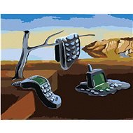 Maľovanie podľa čísel – Roztečené mobily – inšpirácia Salvador Dalí, 40 × 50 cm, bez rámu a bez napnutia plátna - Maľovanie podľa čísel