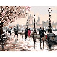 Painting by Numbers - Sakuras in Prague (Richard Macneil), 80x100 cm, stretched canvas on frame - Painting by Numbers