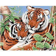 Painting by Numbers - Twin Tigers (Howard Robinson), 80x100 cm, stretched canvas on frame - Painting by Numbers