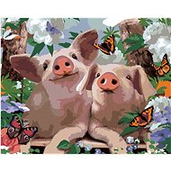 Painting by Numbers - Merry Little Pigs (Howard Robinson), 40x50 cm, stretched canvas on frame - Painting by Numbers