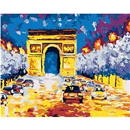 Painting by numbers - Arc de Triomphe with cars, 40x50 cm, stretched canvas on frame - Painting by Numbers