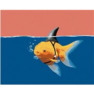 Painting by Numbers - Goldfish or Shark, 80x100 cm, stretched canvas on frame - Painting by Numbers