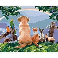Painting by Numbers - Animals and Rainbows in the Distance (Howard Robinson), 80x100 cm, stretched c - Painting by Numbers