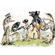 Painting by Numbers - Animals and Musical Instruments (Holly Simental), 80x100 cm, off canvas on fra - Painting by Numbers