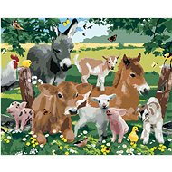 Painting by Numbers - Animals on a Farm (Howard Robinson), 40x50 cm, stretched canvas on frame - Painting by Numbers