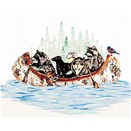 Painting by Numbers - Animals on a Boat (Holly Simental), 40x50 cm, off canvas on frame - Painting by Numbers