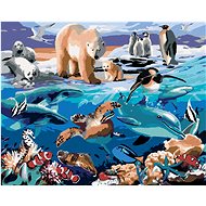 Painting by Numbers - Animals in the Ocean (Howard Robinson), 40x50 cm, stretched canvas on frame - Painting by Numbers