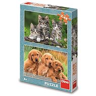 Dogs and cats 2x48 puzzles - Jigsaw Puzzle