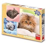 Cute kittens 3x55 puzzle - Jigsaw Puzzle