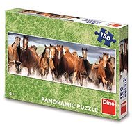 Horses in the water 150 panoramic puzzle - Jigsaw