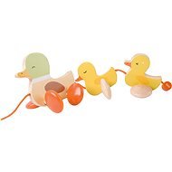 Teddies Duck with ducklings pulling wood - Push and Pull Toy