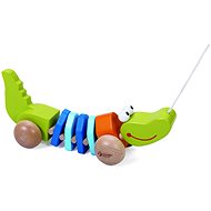 Teddies Crocodile pulling wood - Push and Pull Toy