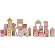 Wooden cubes in a pink tube - Wooden Blocks
