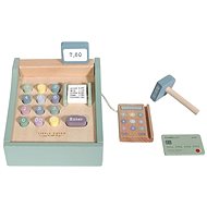 Wooden cash register with scanner - Toy Cash Register