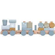 Ocean Blue Wooden Train - Train