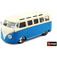 Bburago 1:32 Plus Volkswagen Van Samba Blue/White - Metal Model