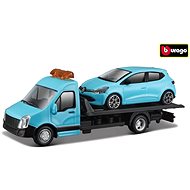 Bburago 1:43 Tow truck + Renault Clio blue - Metal Model