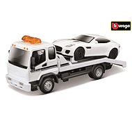 Bburago 1:43 STR FIRE Flatbed Tow Truck, w/Jaguar F-Type R Dynamic (V6) - Metal Model