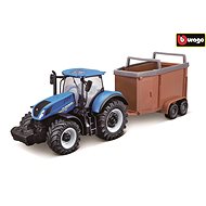 Bburago 1:50 Farm Tractor New Holland with horse trailer - Metal Model