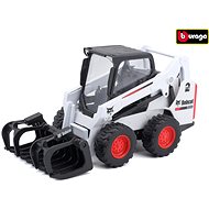 Bburago 10 cm Bobcat S590 Skid-Steer Loader w/grapple - Metal Model