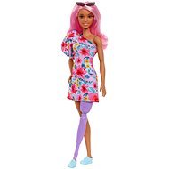 Barbie Modell - Virágos egyvállú ruha - Játékbaba