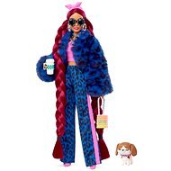 Barbie Extra - Kék melegítő leopárd mintával - Játékbaba