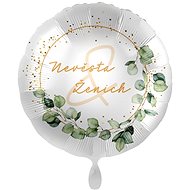 Foil balloon Wedding bride & groom cz - Balloons