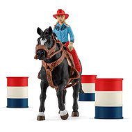 Schleich Cowboy Fun Race Around the Barrel 42576 - Figure and Accessory Set