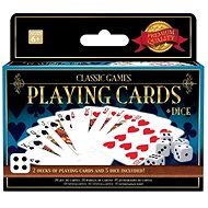 Klasické hry – 2 balíčky hracích karet a 5 kostek - Sada hier