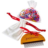Ponnie Comb with Flower-Coloured Rubber Bands - Ride On Horse Accessory