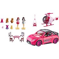 Wiky Auto s helikoptérou, panenkami a příslušenstvím 25 cm - Game Set