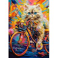 Castorland Cat on a bike 180 pieces - Jigsaw Puzzle