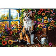 Castorland Cat Meditation in the Greenhouse 1000 pieces - Jigsaw Puzzle