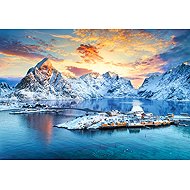 Castorland Sunrise over Sakrisoy, Lofoten, Norway 1000 pieces - Jigsaw Puzzle