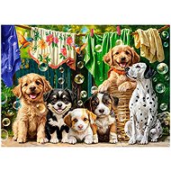 Castorland Puppies, Laundry and Bird Antics 100 Pieces - Jigsaw Puzzle