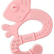 CHICCO Super Soft Chameleon Silicone Teether Pink 2 m+ - Baby Teether