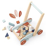 Speedy Monkey Wooden cart with blocks - Baby Walker