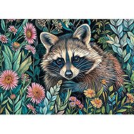 CHERRY PAZZI Raccoon in Flowers 1000 pieces - Jigsaw Puzzle