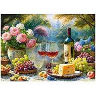 CHERRY PAZZI Wine Still Life with Grapes 1000 pieces - Jigsaw Puzzle