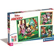Clementoni Puzzle Mickey and Friends 3 × 48 Pieces - Jigsaw Puzzle