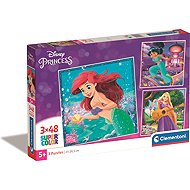 Clementoni Puzzle Disney Princesses 3 × 48 Pieces - Jigsaw Puzzle