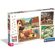CLEMENTONI Puzzle Moments on the Farm 3 × 48 pieces - Jigsaw Puzzle